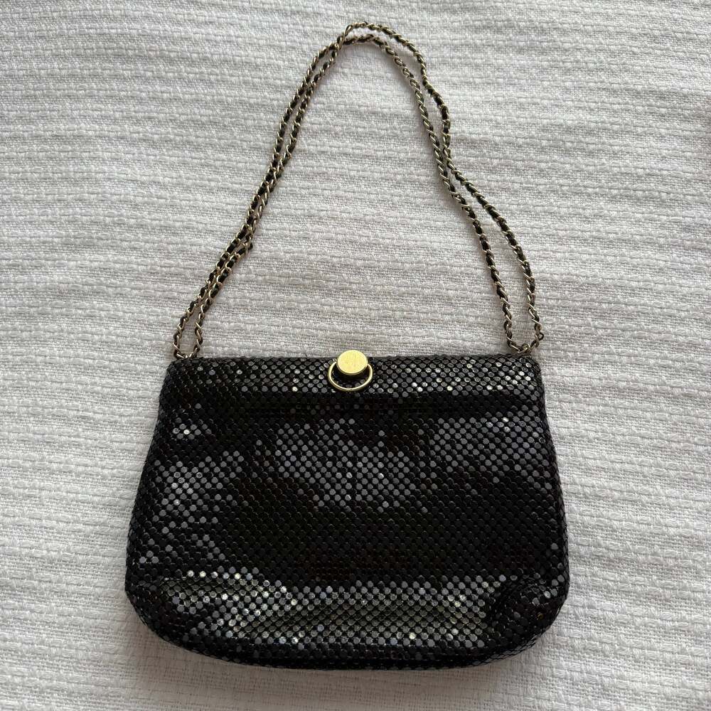 Vintage Bueno Black Sequin Evening Bag